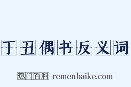丁丑偶书反义词是什么意思的图片